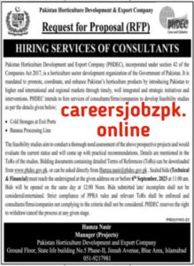 Consultant jobs at Pakistan Horticulture Development